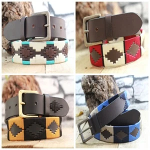 Mens Womens Leather Belt Polo Leather Handmade Argentina Premium Belts . UK - Picture 1 of 16