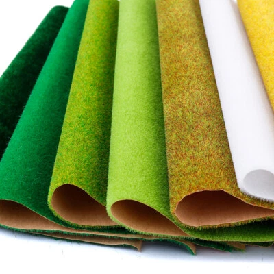 Miniature Landscape Scenery Faux Turf Fake Grass Lawn Mat for DIY Train Railroad - Image 1 of 4