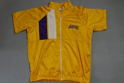 Vintage Los Angeles Lakers Warm Up Shirt Mens Medium Full Zip NBA Basketball - Image 1 of 4