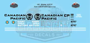 Canadian Pacific CP44 8757 Set decalcomanie per ogni bambino in scala N - Foto 1 di 1
