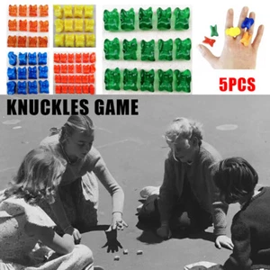 Set of 5 Classic Original Jacks Knucklebones Knuckles Kids Traditional Fun Game - Picture 1 of 14