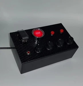 PC USB Botón Caja 12 Funciones Rojo Retroiluminado Arranque Sim Carreras - Imagen 1 de 5