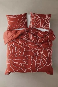 Floral Tufted Duvet Cover Set/ Indian Handmade Bohemian Pillowcase Comforters - Picture 1 of 12
