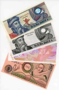 Großbritannien 4 De La Rue Test Banknoten ca. 2000 - UNC - Zdjęcie 1 z 10