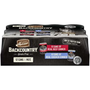 Wet Dog Food for Adults, Grain Free Real Beef & Chicken, 12.7 oz Cans (12 Pack) - Picture 1 of 7