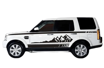 Pegatina lateral de coche para Land Rover Discovery Mountain gráficos cintura línea rayas Foto 1 de 4