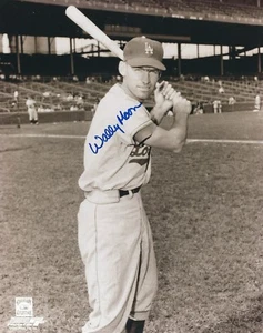 Signed 8x10 WALLY MOON Los Angeles Dodgers Autographed photo- COA - Picture 1 of 1