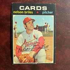 1971 Topps Set NELLIE BRILES #257 ST. LOUIS CARDINALS - VG-EX