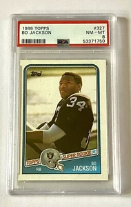 1988 Topps ~ #327 ~ Bo Jackson ~ Raiders ~ Rookie ~ RC ~ PSA 8 ~ NFL - Foto 1 di 2