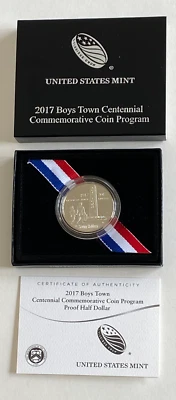 2017 S  Boy's Town Cent - US Mint Commerative Proof Half Dollar - Free Shipping - Image 1 of 3