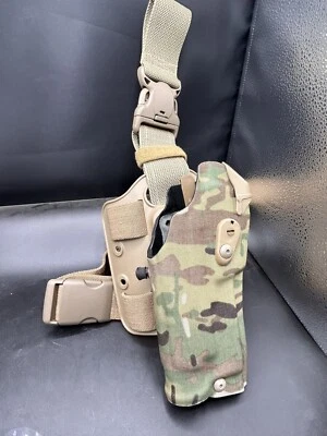 Safariland 6005rds Glock 19 23  ALS  Drop Leg Multicam 🔴 Red Dot & Light - Image 1 of 4