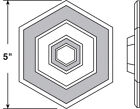 Prime-Line U9275 White Vinyl Self Adhesive Hexagon Wall Protector 5 Dia. in.