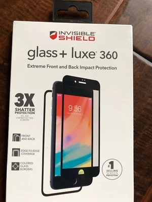 Zagg Glass + Luxe 360 Black Iphone 8+ New In box - Image 1 of 4