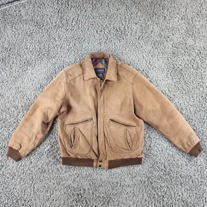 GANT Jacket Mens Large 42 Leather Brown Bomber Thermolite Vintage - Picture 1 of 17