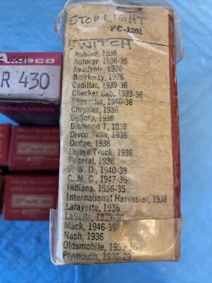 Vintage Stop Light Switch FC-1201/DR-430 Auburn Diamond T IHC NASH OLDS WILLYS Foto 1 de 4