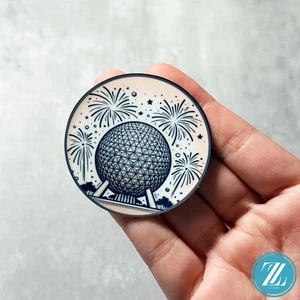 Disney Parks Aufkleber EPCOT Raumschiff Erde Feuerwerk Doodle - Bild 1 von 3