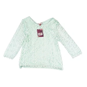Joe Browns Womens Top UK 10 Mint Green Crochet Lace Blouse 3/4 Sleeve NWT - Picture 1 of 5