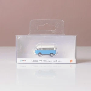 Lemke Minis, LC3838, VW T2 Camper, Volkswagen, 1:160 Scale N Gauge, White + Blue - Picture 1 of 17