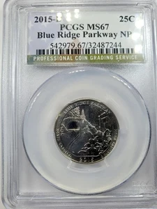 2015-D BLUE RIDGE PARKWAY NATIONAL PARK QUARTER MS67 PCGS - Picture 1 of 4