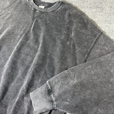 Sudadera No Boundaries lavado ácido cuello redondo gran tamaño gris carbón XXL Foto 1 de 4