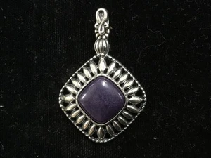 Carolyn Pollack Sterlingsilber lila Sugalit Anhänger/Verstärker 11,1 Gramm - Bild 1 von 8