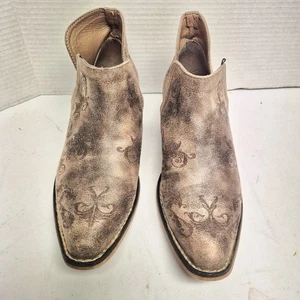 Roper Ava Damen-Stiefeletten 9 braune Westernstiefeletten bestickt Blumenausschnitt - Bild 1 von 9