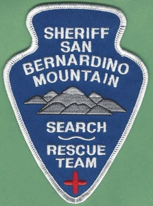 SAN BERNARDINO COUNTY CALIFORNIA SHERIFF MOUTAIN SEARCH & RESCUE TEAM PATCH - Picture 1 of 1