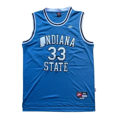 Винтажная мужская футболка Nike Larry Bird No33 Indiana State размер XXL длина + 2 - Изображение 1 из 4