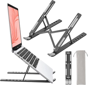 Aluminum Laptop Stand Foldable Adjustable for 10-15.6" MacBook iPad - Picture 1 of 7