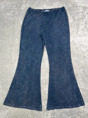 Chatoyant Pants Women’s 2XL Steel Blue Mineral Wash Bell Bottoms Retro Hippie - Image 1 of 4