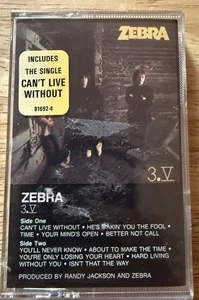Zebra - 3.V 1986 (Audio Cassette) Atlantic Records 7 81692-4. Brand New Sealed. - Picture 1 of 3
