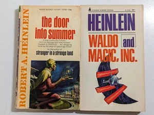 VTG Robert A. Heinlein Lot 2 PB Books 50's 60's Door Into Summer Waldo Sci-Fi - Picture 1 of 11