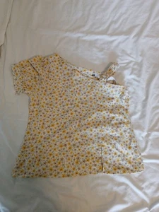 Unique One-Shoulder floral Printed Blouse Top size XL - Picture 1 of 3