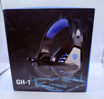 Butfulake GH-1 Over Head Gaming Headset Black+Blue New-open Box - Image 1 of 4