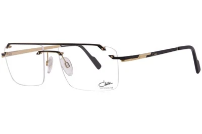 Marco de gafas Cazal 7100 001 para hombre negro/dorado semi borde forma rectangular 57 mm Foto 1 de 4