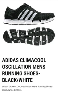 Adidas Clima Cool Oscillation Running Shoes Black/ White G22976 Men's Size 10.5 - Picture 1 of 15