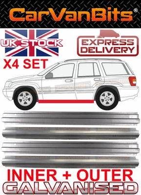 JUEGO DE PANEL EXTERIOR INTERIOR PARA JEEP GRAND CHEROKEE WJ WG 98-05 REPARACIÓN DE UMBRALES X4 Foto 1 de 4