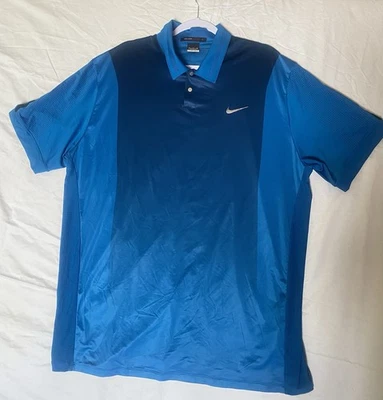 Camisa Polo Nike Para Hombre XL Azul Colección Tiger Woods Golf Rendimiento DriFIT Foto 1 de 4