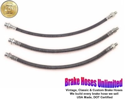 JUEGO DE MANGUERA DE FRENO Dodge Truck A100, 1/2 Tonelada, 1967 1968 1969 Foto 1 de 2