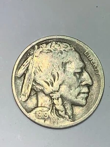 1919 D BUFFALO NICKEL - Picture 1 of 2