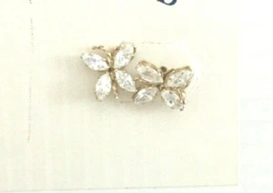 Crystal Butterfly Pierced Earrings - Picture 1 of 2