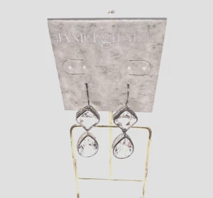 Janice Girardi 925 Sterling Silver Clear Quartz Dangle Earrings UNIQUE!! - Picture 1 of 3