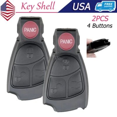 2 For Mercedes Benz E320 CLK430 CL500 C230 CLK500 S430 Remote Car Key Fob Shell - Image 1 of 4