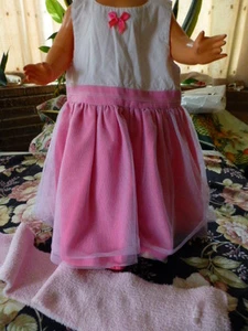 neuve 18-24mois robe a tulle adorable et écharpe grain de sel rose - Imagen 1 de 4