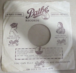 78RPM 10 1/2" or 27cm Pathe Sleeve, see my 4 photos of the sides - Picture 1 of 4