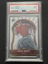 Mike Trout 2011 Finest RC # 94 ROOKIE CARD PSA 9 MINT ANGELS MLB