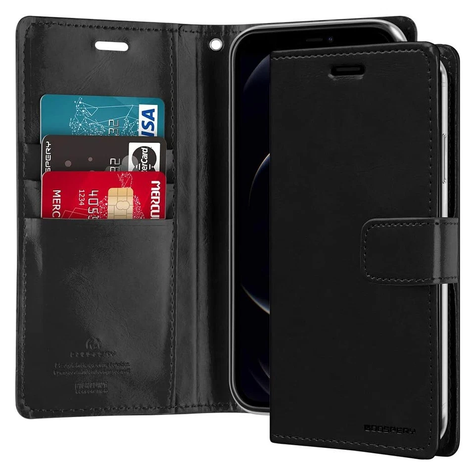 Funda abatible GOOSPERY Blue Moon Diary para iPhone 17 16 15 14 Pro Max Air mini estuche Foto 1 de 1