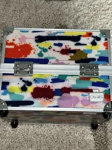Caboodles Women Walking 6-Tray Cosmetic Makeup Train Case Rainbow Tie Dye - Picture 1 of 7