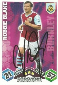 ROBBIE BLAKE* SIGNED BURNLEY 2009/2010 MATCH ATTAX TRADING CARD+COA - Picture 1 of 1