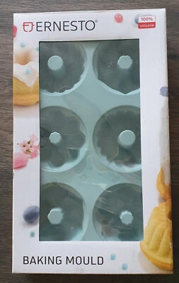 6er Silikonform Gugelhupf Mini Backform - Kuchen Dessert Cremetörtchen Antihaft - Bild 1 von 4